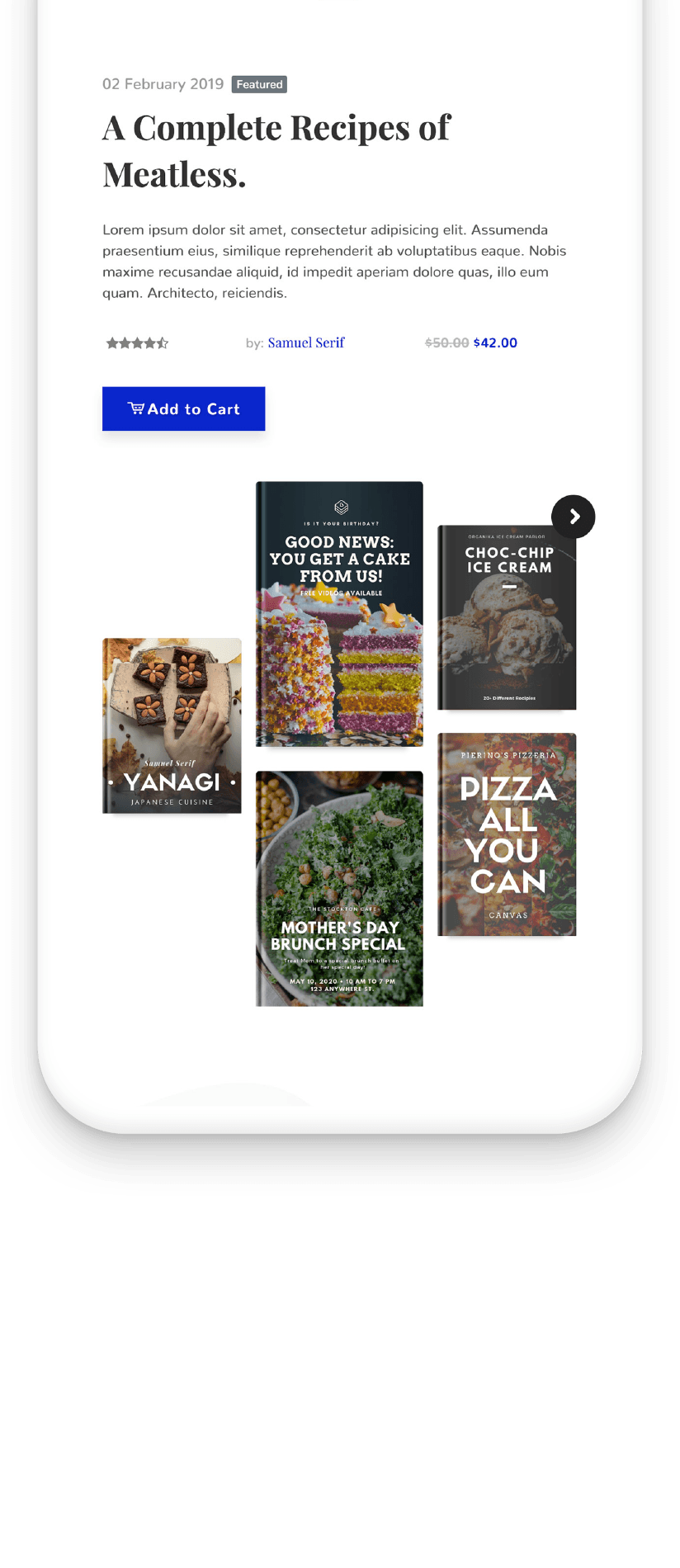 Canvas reading app on iPhone front view