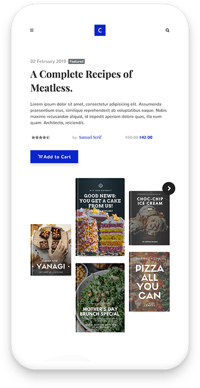 Canvas reading app on smartphone