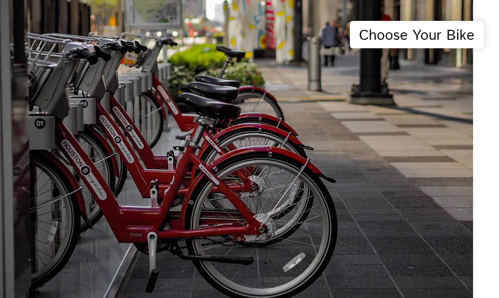 Selecting a bike from the fleet