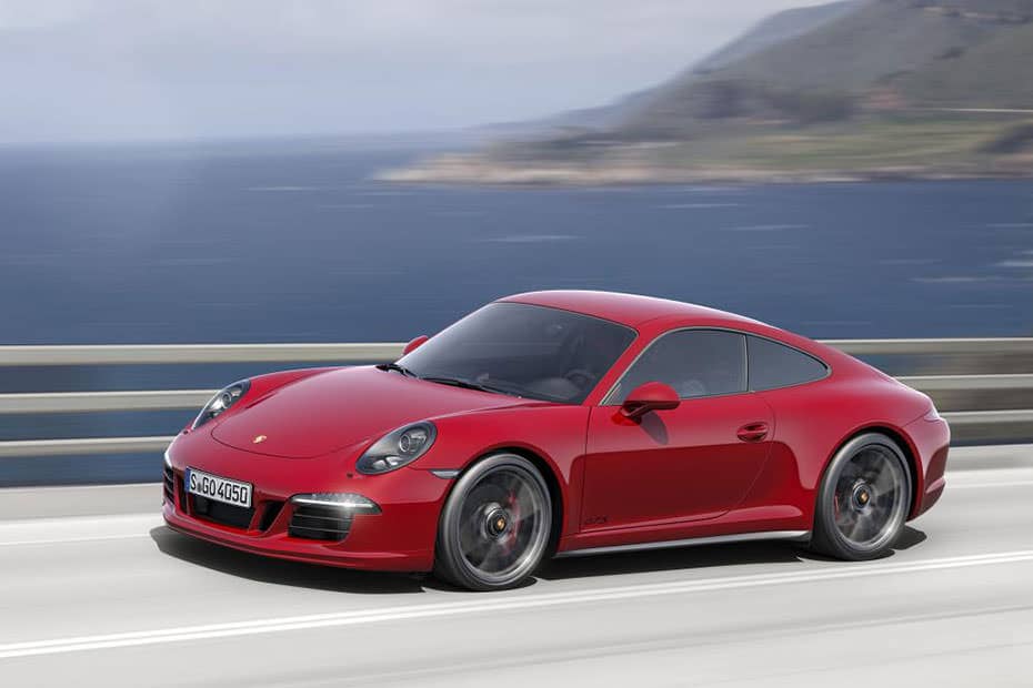 Porsche 911 GTS red wine exterior