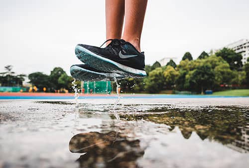 Waterproof knit everyday shoes