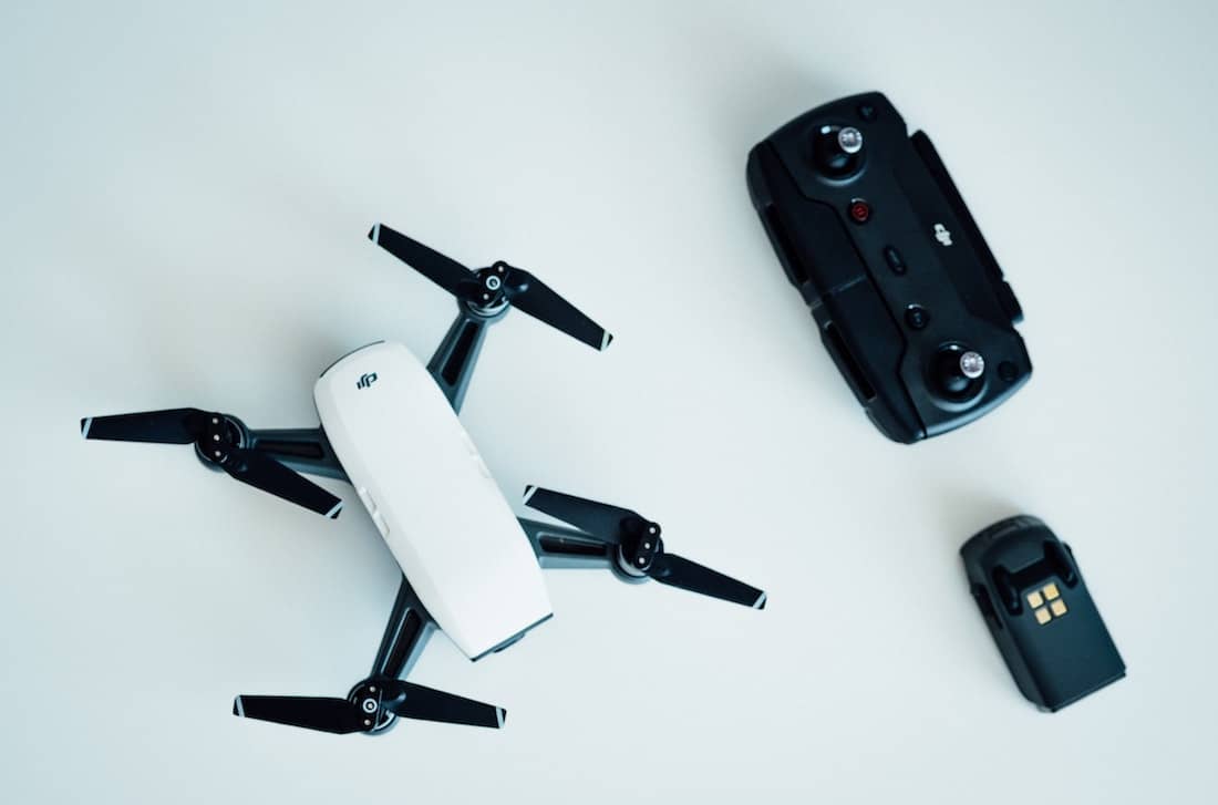 Close-up of the iDrone stabilized camera gimbal