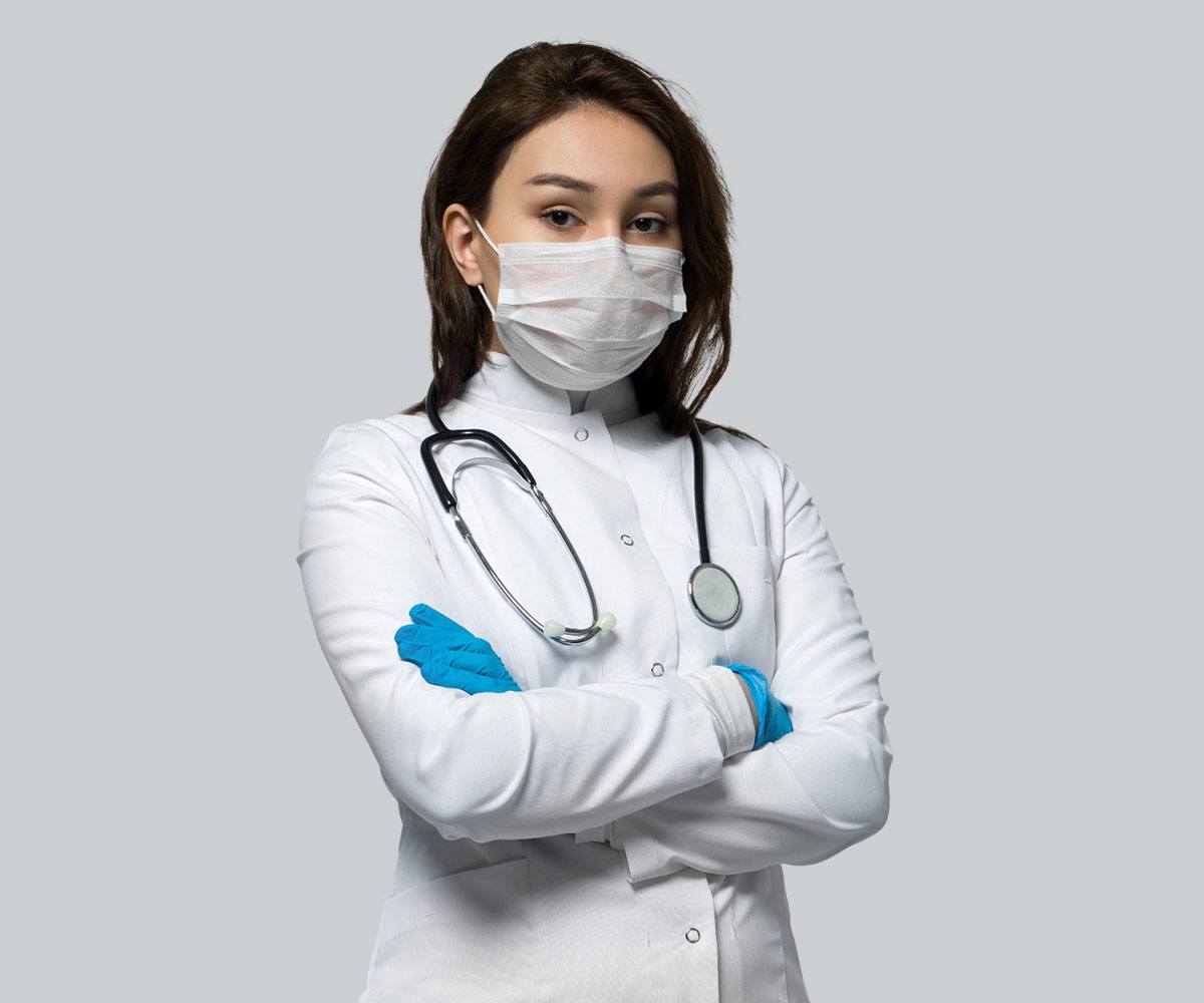 Physician reviewing health records