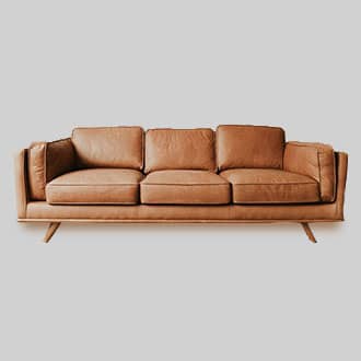Brown Sofa with Pillows