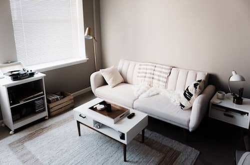 Sunlit reading nook by the window
