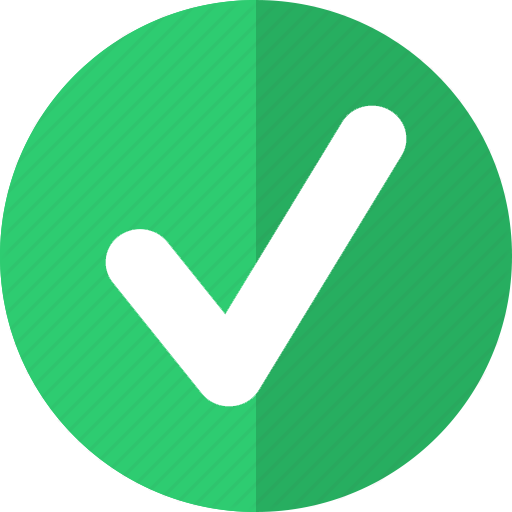 Completed project tick icon