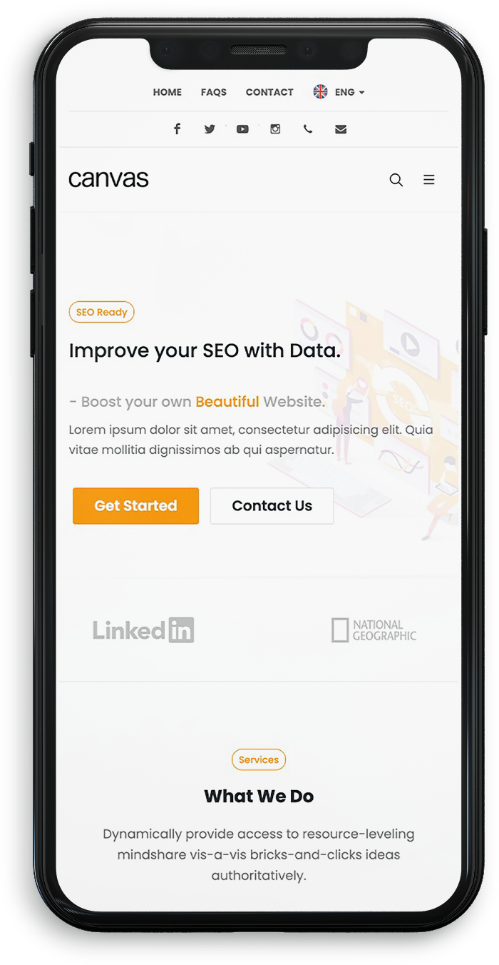 Canvas app on a smartphone screen