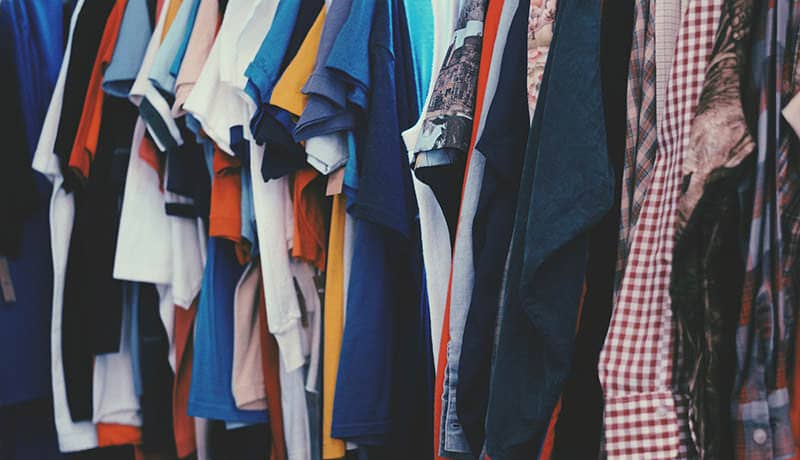 Warm clothing donations being distributed to the homeless