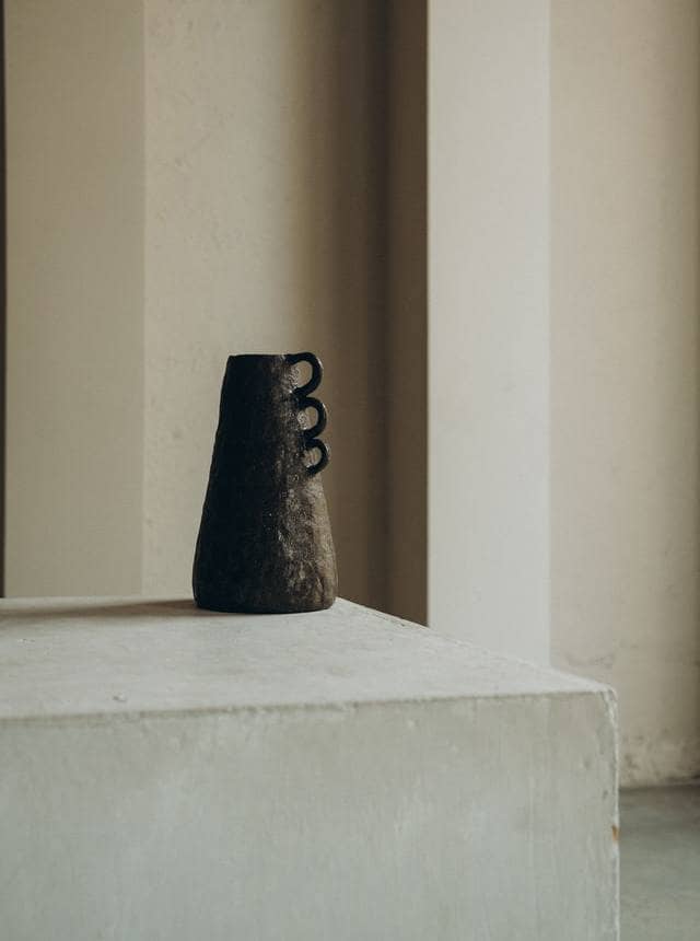 Black Monk Table Jar