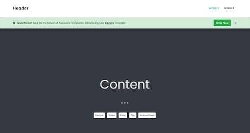 Canvas Alerts Default block layout preview