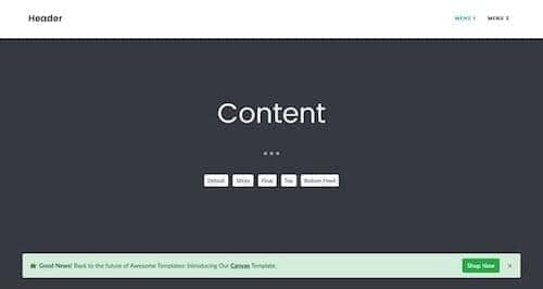Canvas Alert Float block layout preview