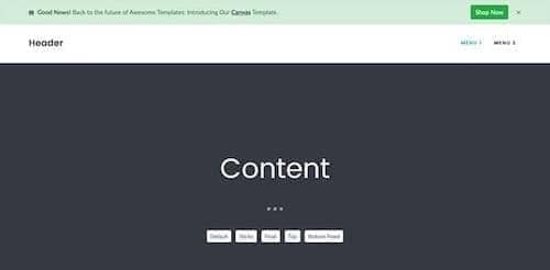 Canvas Alert Top block layout preview