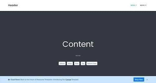 Canvas Alert Bottom block layout preview