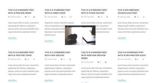 Canvas Blog Grid Hover block layout preview