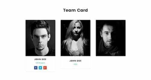 Canvas Team Cards block layout preview
