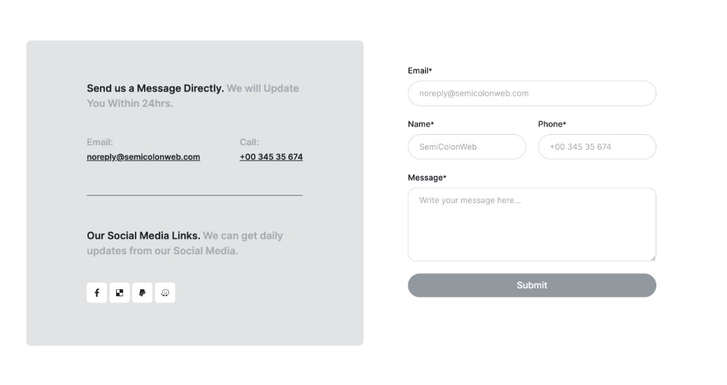 Canvas Contact 3 block layout preview