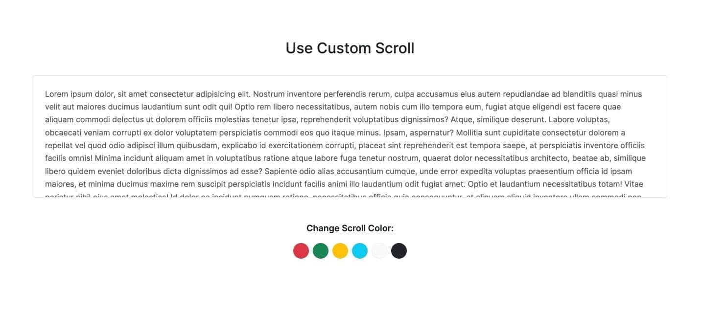 Canvas Custom Scroll block layout preview