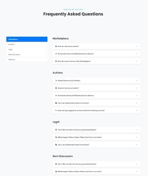 Canvas FAQs w/ Scroll block layout preview