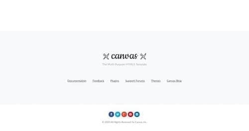 Canvas Footer 2 block layout preview