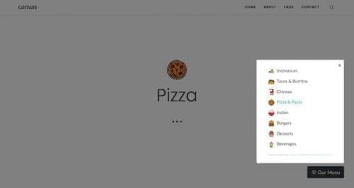 Canvas Header Layout 4 block layout preview