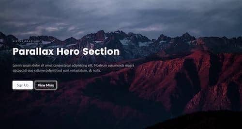 Canvas Hero 13 block layout preview