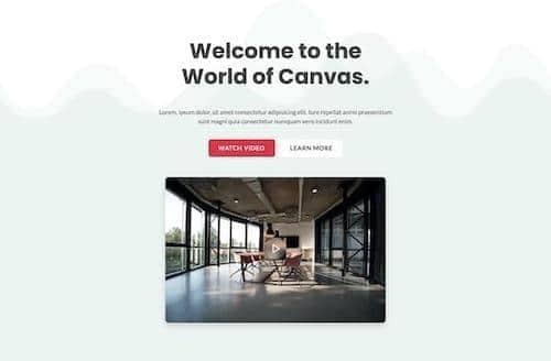 Canvas Hero 3 block layout preview