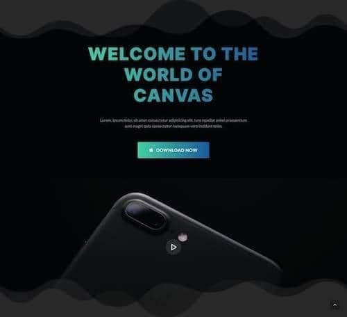Canvas Hero 4 block layout preview