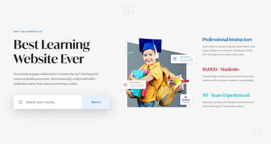 Canvas Hero Instructor block layout preview
