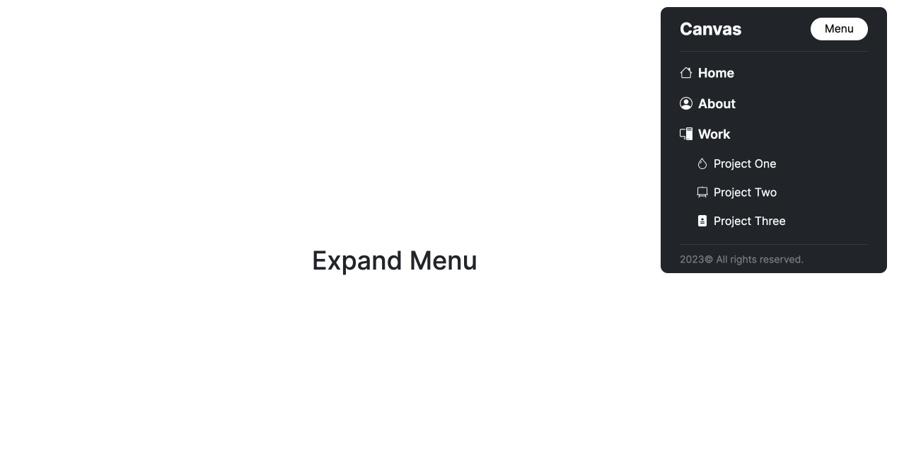 Canvas Expand Navigation block layout preview