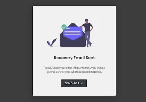 Canvas Popup Recovery Email block layout preview