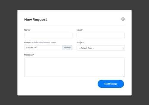 Canvas Popup Request block layout preview