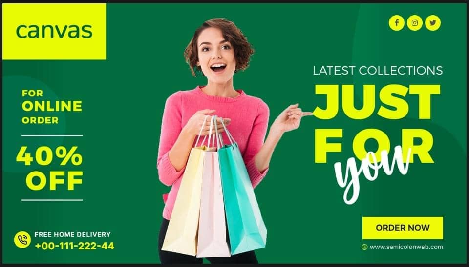 Canvas Shop Popup Banner block layout preview