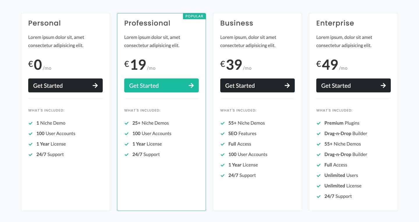 Canvas Pricing 11 block layout preview