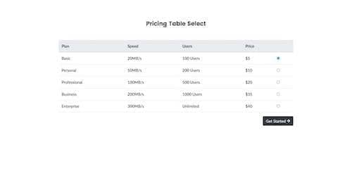 Canvas Pricing 5 block layout preview