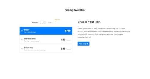 Canvas Pricing 7 block layout preview