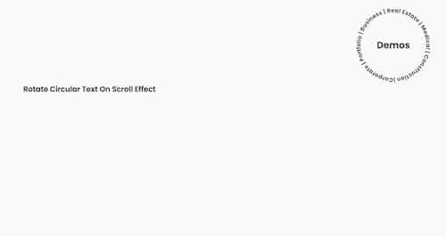 Canvas Rotate Text On Scroll block layout preview