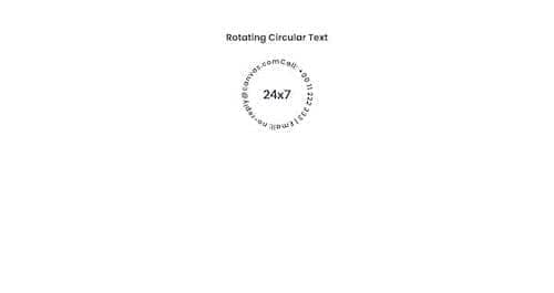 Canvas Rotating Text block layout preview