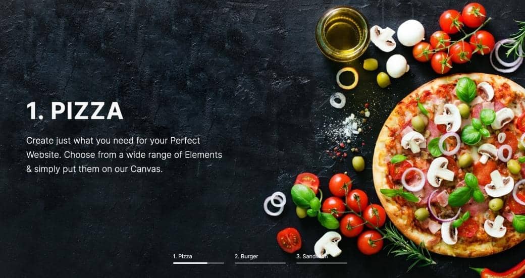 Canvas Slider Pagination Bar block layout preview