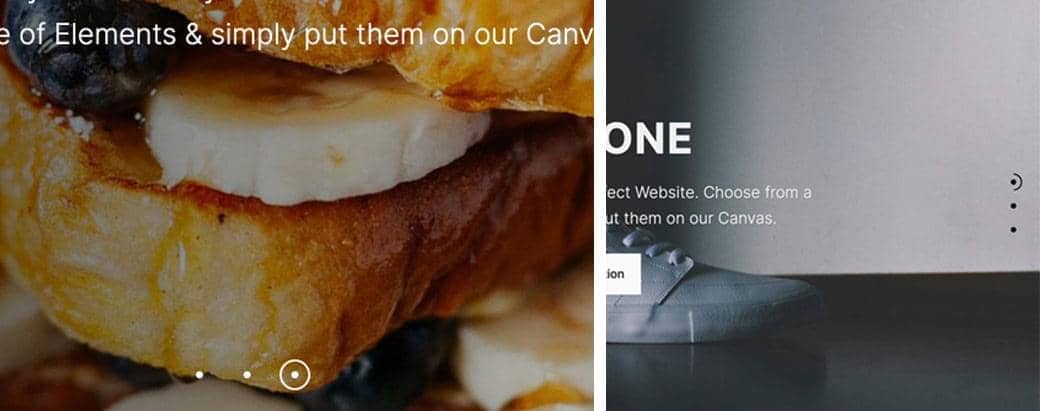 Canvas Slider Pagination Bullet block layout preview