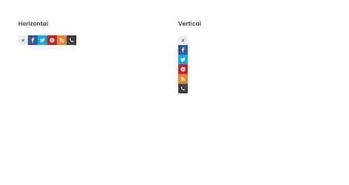 Canvas Social Icons Toggle block layout preview