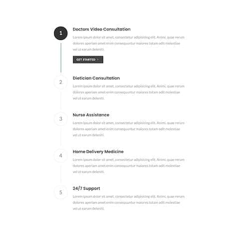 Canvas Steps Vertical block layout preview