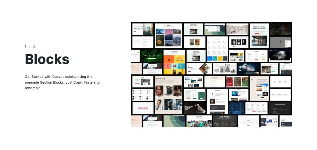 Canvas Sticky Scroll block layout preview