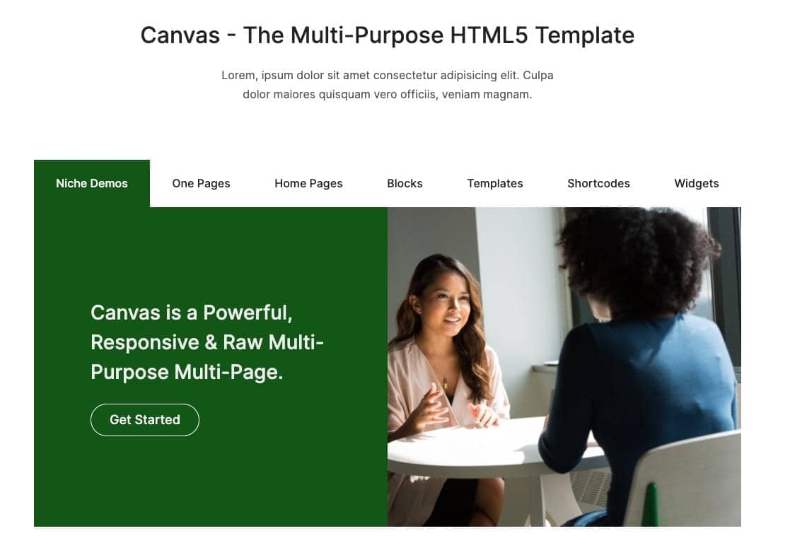 Canvas Tab 4 block layout preview