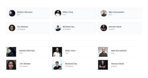 Canvas Team Lists block layout preview