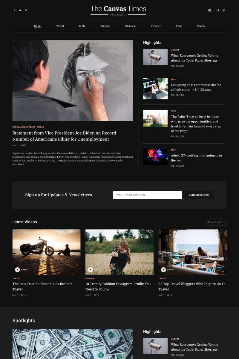 Blog demo preview