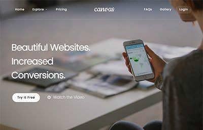 App landing page preview