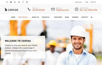 Construction website preview