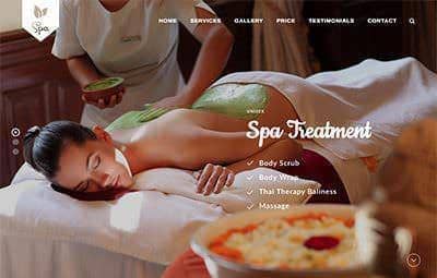 Spa website preview
