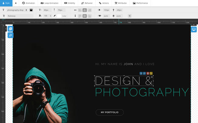 Canvas Visual Editor interface