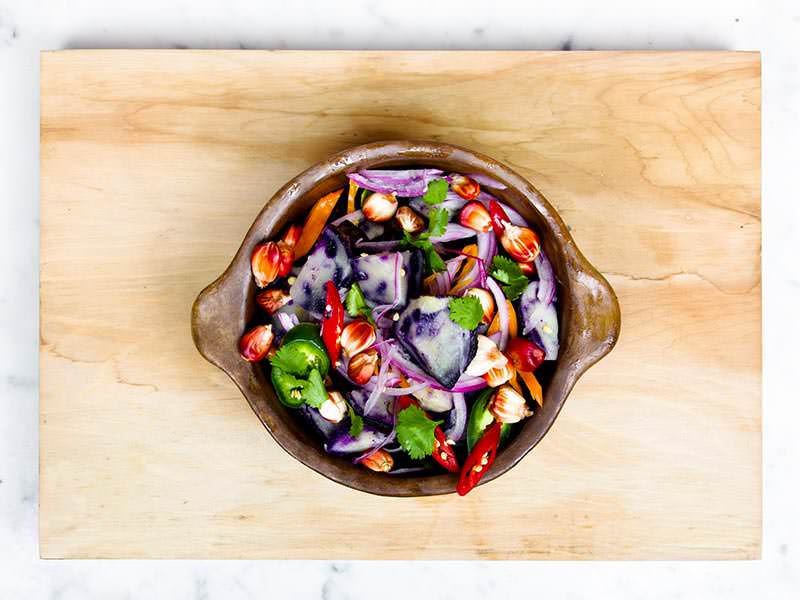 The Healthy Bowl with bell pepper and dragon fruit
